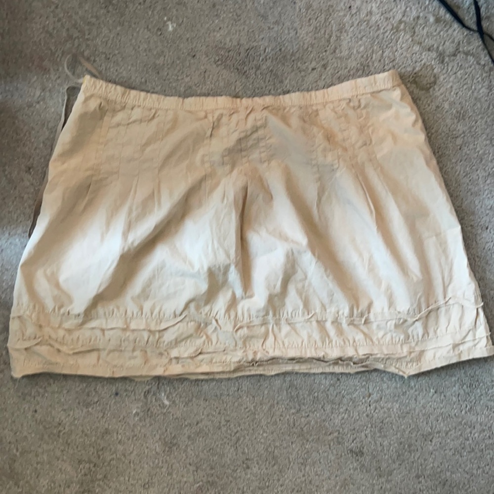 Khaki draw string skirt